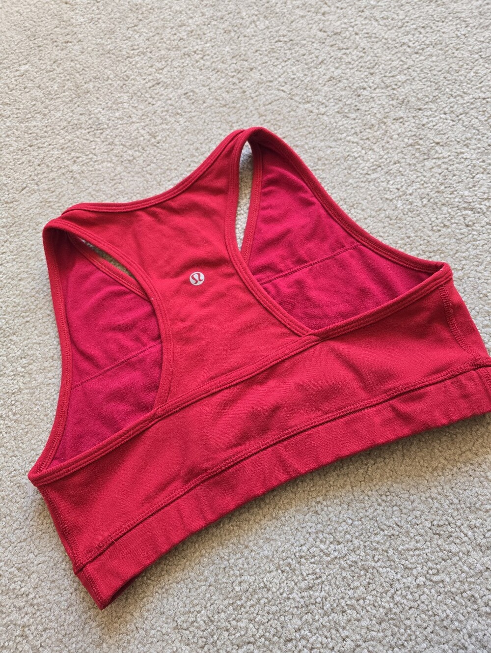 Lululemon Athletica Bright Red Racerback Sports Bra Womens Size Medium